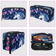 thumbnail image 3 of PhooArto Pencil Case, Butterflies Unicorn Patterns Large Capacity Pencil Pouch Stationery Pen Bag, 3 of 7