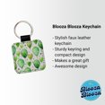 thumbnail image 2 of Green Balloons Hearts Watercolor Birthday Faux Leather Square Keychain, 2 of 7