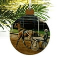 thumbnail image 4 of Harness Racing Track Horse Racer Wood Christmas Tree Holiday Ornament, 4 of 7