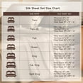 thumbnail image 5 of THXSILK 4 Pcs Silk Sheet Set, Luxury Bedding Sets, 1 Fitted Sheet, 1 Flat Sheet & 2 Pillowcase, 100% Natural Mulberry Silk, Cal.King Size, 5 of 8