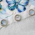 thumbnail image 4 of Erosebridal Teens Gradient Watercolor Butterflies Curtains Pack of 2 (42x84 Each),Abstract Flowers Curtains Blackout For Girls Boys,Blue White, 4 of 6