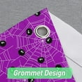 thumbnail image 5 of Halloween Spider Web Spooky Purple Shower Curtain for Bathroom, Home Decor Waterproof Fabric with Hooks, 72x72 Inch, 5 of 6