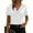 White, variant on asdoklhq Oversized Tshirts for Women Crewneck Women's Solid Color Fashionable Pile Collar Breathable Summer Short Sleeved Casual T-shirt Top Pink 2X