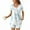 #3_Light Blue, variant on Cotton Pajamas for Women Sets Floral Print Loungewear Suits U Neck Tees Shorts Sleeve Pajama Tops Stretched Elastic Waist Shorts Comfort Casual Nightgown Pjs Suits