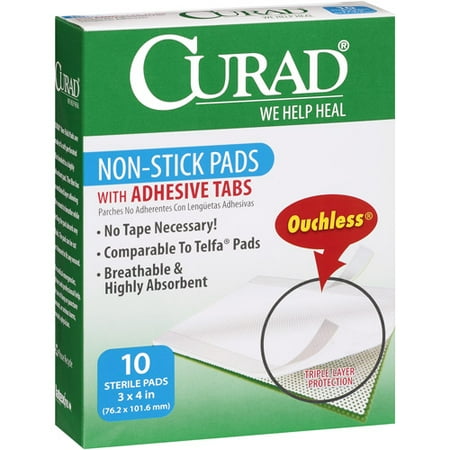 adhesive non curad tabs pads stick walmart 10ct kits nosebleed