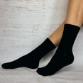 thumbnail image 7 of Women's Soft Combed Cotton Trouser Dress Socks Black Gray Navy Blue Stars Striped 3 Pack, 7 of 7