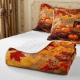thumbnail image 4 of Erosebridal Pumpkin Harvest Quilt King 3 Pieces,Happy Fall King Coverlet Set,Gold,1 Bedspread and 2 Pillowcases, 4 of 7