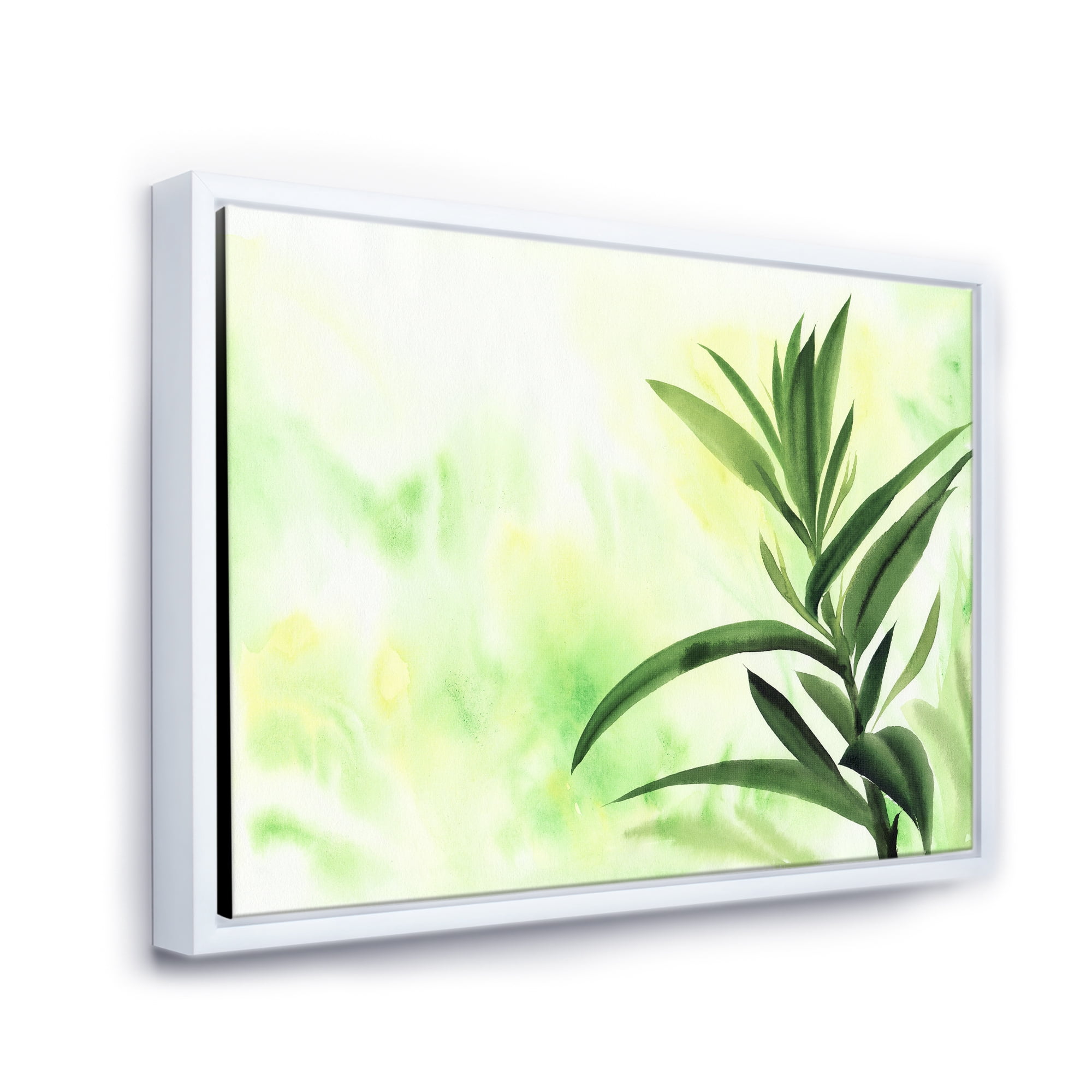 Designart 'Bamboo Palm Detail I' Traditional Framed Canvas Wall Art Print