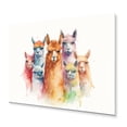 thumbnail image 2 of Designart "Colorful Alpaca Herd III" Animals Metal Art Print, 2 of 5