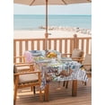 thumbnail image 2 of Outdoor Tablecloth with Umbrella Hole for Patio/Picnic/Party/Camping, Brown Turtle Coastal Waterproof Table Cloth Rectangle Table Cover Washable, Summer Beach Coral Seahorse Ocean Octopus (54"x 80"), 2 of 8