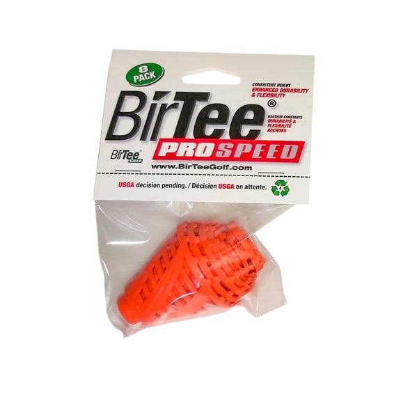 BirTee Golf Tees - PRO Speed Version with Enhanced Durability - 8 Pack. Indoor Golf Tees/Golf Simulator Tees/Winter Golf Tees