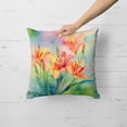 thumbnail image 2 of Lilies in Watercolor Throw Pillow 18 in x 18 in, 2 of 5