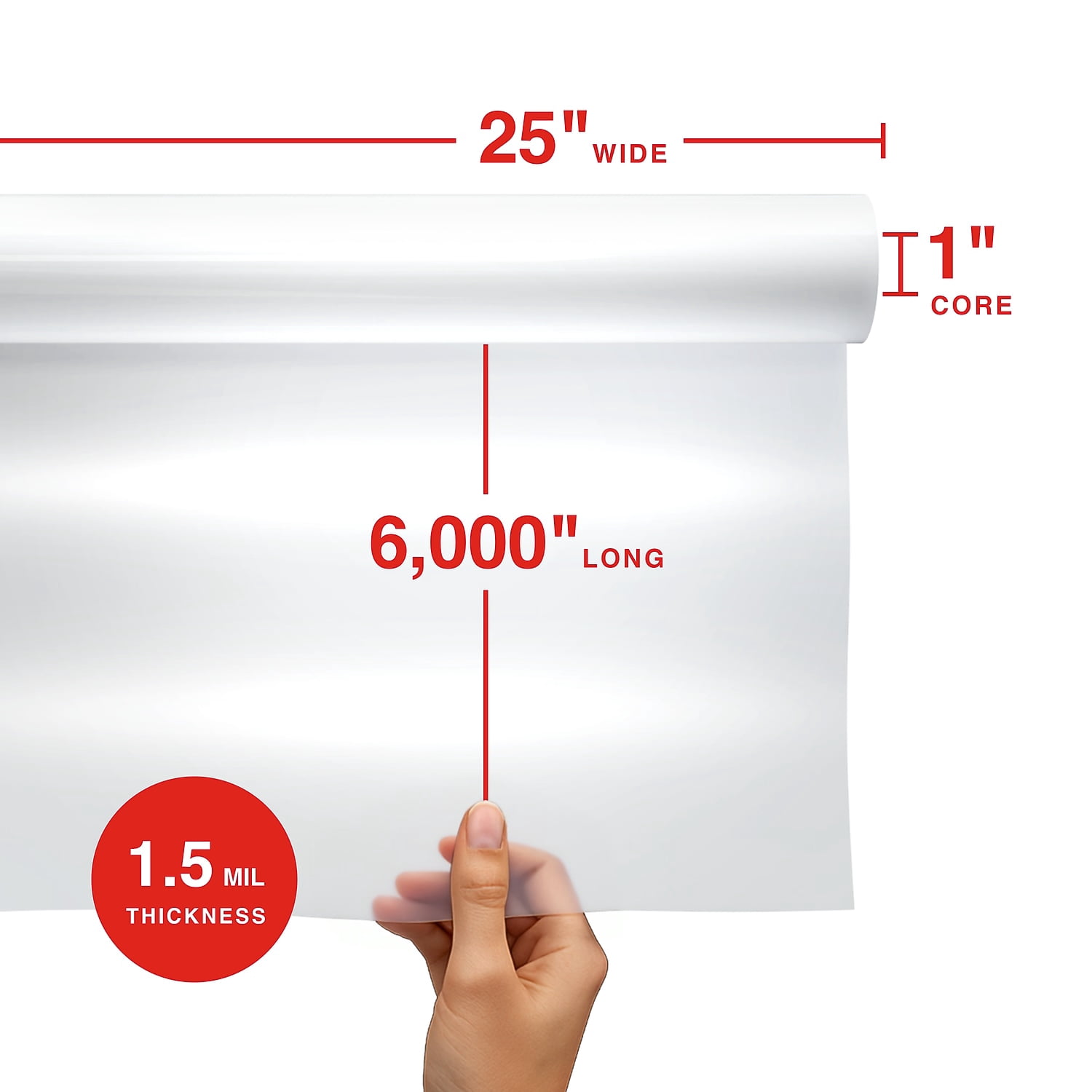 Staples Laminating Film Roll 1.5 Mil 25" x 500' 2/Pack (ST63251)