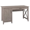 thumbnail image 2 of Bush Furniture Key West 2 Piece 54" Single Pedestal Desk and File Cabinet Set in Washed Gray, 2 of 15