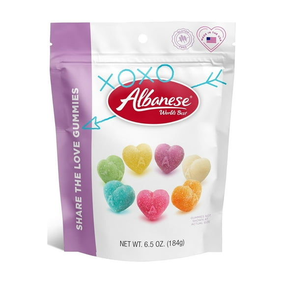Albanese Share the Love Heart-Shaped Gummies, 6.5 oz - Delightful Fruity Flavors