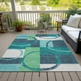 thumbnail image 6 of Addison Rugs Chantille Indoor/Outdoor Transitional Geometric Teal Washable Rectangle Rug, 3' x 5', 6 of 6