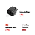 thumbnail image 5 of Unique Bargains 1 Set 3 Pin Car MAP Turbo Sensor Connector Adapter Plug Clip Kit Replacement for Toyota, 5 of 6