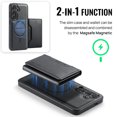thumbnail image 3 of Detachable Wallet Compatible with Magsafe Wireless Charing for Samsung Galaxy S25 Plus Case with Card Holder Magnetic Snap, RFID Blocking Kickstand 2 in 1 Shockproof Case for Galaxy S25 Plus, Black, 3 of 9
