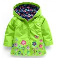 thumbnail image 1 of Kids Children Girls Flowers Hooded Waterproof Windproof Raincoat Jacket, 1 of 5