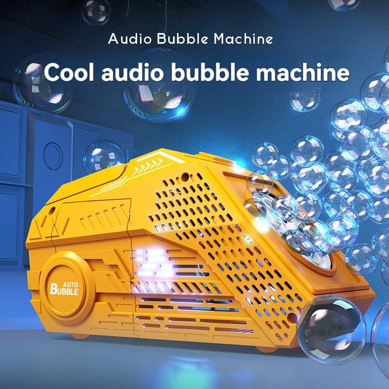 Bubble Automatic Bubble Blowing Machine , 10000+ Bubbles Per Minute, Bubble Toy for Indoor and Outdoor Birthday Parties - Orange