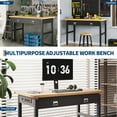 thumbnail image 7 of Portable Workbench,Workbench with Storage Drawers,Height Adjustable Standing Desk,60" Adjustable Desk 2200lbs Load,28"-40" Manual Height Workshop Table for Home Office, 7 of 7