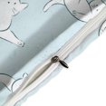 thumbnail image 4 of HAHDAXIA Cat Cute Pattern Bedding Solid Comforter Set for All Seasons,3 Pieces(1 Comforter+2 Pillowcases),Soft Microfiber Bedding Set King(90"x90"), 4 of 7