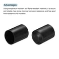 thumbnail image 4 of Uxcell 10Pcs Heat Shrink End Cap 30mm ID x 40mm L 2:1 Ratio Heat Shrink Tube Cap Black, 4 of 5