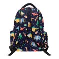 thumbnail image 1 of Garronmavis Space Dinosaur Girls Backpack Multi-Pocket School Bag Large Capacity Book Bag 17-inch for 6-10Y Primary School Students Travel and Daily Use, 1 of 7