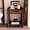 Walnut, variant on Retro Style Nightstand with Drawer and Open Shelf - Stylish Bedside Table with Turned Legs and Metal Handle, Walnut