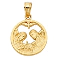 thumbnail image 1 of 14k Yellow Gold Fancy Round Baptism Pendant, 1 of 1