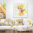 thumbnail image 4 of Designart Cute Yellow Flower with Green Splashes - Floral Throw Pillow - 12x20, 4 of 5