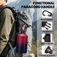 thumbnail image 5 of 1 Gallon Water Bottle with Spout Lid - 128oz Stainless Steel Insulated Water Bottle with Paracord Handle, Carrier Bag with Strap, Keep Cold-48H Hot-24H,Large Metal Water Jug for Travel Camping, 5 of 10