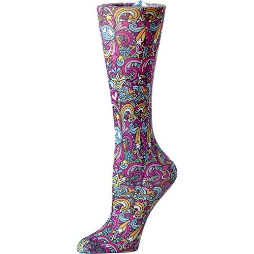 Cutieful Women's Nylon 8-15 mmHg Compression Sock 60's Peace