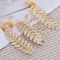 thumbnail image 5 of Unique Bargains 1 Pc Hair Barrettes Grace Leaf Pattern Set Barrette Clip Gold Tone, 5 of 5