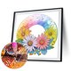 thumbnail image 5 of Pintura de diamante 5D DIY Taladro parcial con forma especial Decoración de flores de arco iris 30x30 cm, 5 of 9