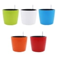 thumbnail image 3 of LOVEVER Round Garden Stylish Self-watering Planter Water Level Display Foolproof Easy to Use (Orange), 3 of 10