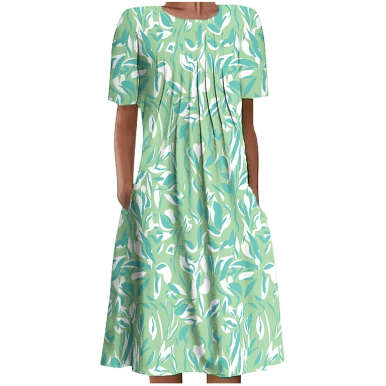 Casual Short sleeve Print Knee length Round neck Plus size casual Dresses Casual Short sleeve Print Knee length Round neck Plus size casual Dresses
