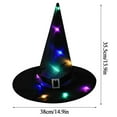 thumbnail image 3 of Halloween Decorations Witch Hat Lights, Glowing Witch Hat Halloween Floating Light up Witch Hats Indoor Outdoor Garden Yard Patio Lawn Tree Party Supplies Decor, Green, 3 of 4