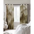 thumbnail image 2 of Brown Mountain Blackout Curtains 45 Inches Long, Kitchen Black Out Window Treatments, Misty Forest Nature Woodland Pine Tree Landscape Thermal Lined Drapes for Small Window with Grommet 42"x45", 2 of 8