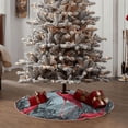 thumbnail image 4 of Lukts Flamingo On The Jungle Print Color Life Christmas Tree Skirt, Winter Holiday Tree Mat Decoration ,Can be Used as A Shawl-36", 4 of 6