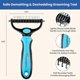 thumbnail image 4 of Dog and Cat Dematting Deshedding Brush Tool - Double Sided Undercoat Rake Shedding Comb Mat Remover Deshedder Safe Detangler for Matted Hair/Fur, 4 of 4