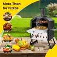 thumbnail image 6 of Costway 2-Layer Pizza Oven Wood Fired Pizza Grill Outside Pizza Maker with Waterproof Cover, 6 of 11