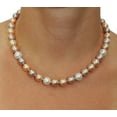 thumbnail image 3 of THE PEARL SOURCE 14K Gold 10-11mm AAA Quality Multicolor Freshwater Cultured Pearl Necklace for Women in 17" Princess Length, 3 of 7