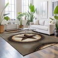 thumbnail image 3 of Area Rugs 2.7'x5', Texas Star Retro Carpet Runner Indoor Outdoor Rugs Home Decor Aesthetic, Country Pentagram Modern Abstract Non Slip Mats Washable Accent Rug for Living Room Bedroom, 3 of 8