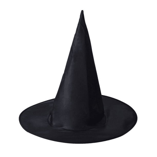 2apcs Sombrero de bruja de Halloween Sombreros de bruja colgantes Accesorio de disfraz de bruja negra a granel para la decoración del tema de la bruja de la fiesta de Navidad de Halloween, M + L TUNC Sencillez