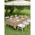thumbnail image 4 of Outdoor Tablecloths with Umbrella Hole & Zipper, Retro Yellow Rectangle Tablecloth 60x120 Inch, Country Farmhouse Abstract Minimalist Texture Waterproof Table Cloth, Patio/Pool/Picnic Table Covers, 4 of 8