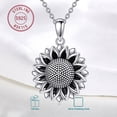 thumbnail image 2 of Antiqued Sunflower Necklace for Women Sterling Silver Sunflower Jewelry Mother's Day Gifts for Mom(C-sunflower 1), 2 of 5