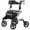 Grey, variant on Lightweight All Terrain Rollator Walker for Elderly, Foldable Walking Aid with 17 Inch Big Seat, Height Adjustable Frame & Anti-Slip Rubber Wheels, 350 Lbs Weight Bearing Grey