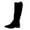 Black, variant on Women's Mid-Calf Boots Long Color Toe Warm Pure Autumn Round Boots Thick Straight Soled Stylish Footwear for Various Occasions