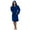 Blue, variant on Stacy Women Hooded Bathrobe Cotton Terry Cloth Robe for Women Super Absorbent Quick Drying Luxury Hotel Spa Robe